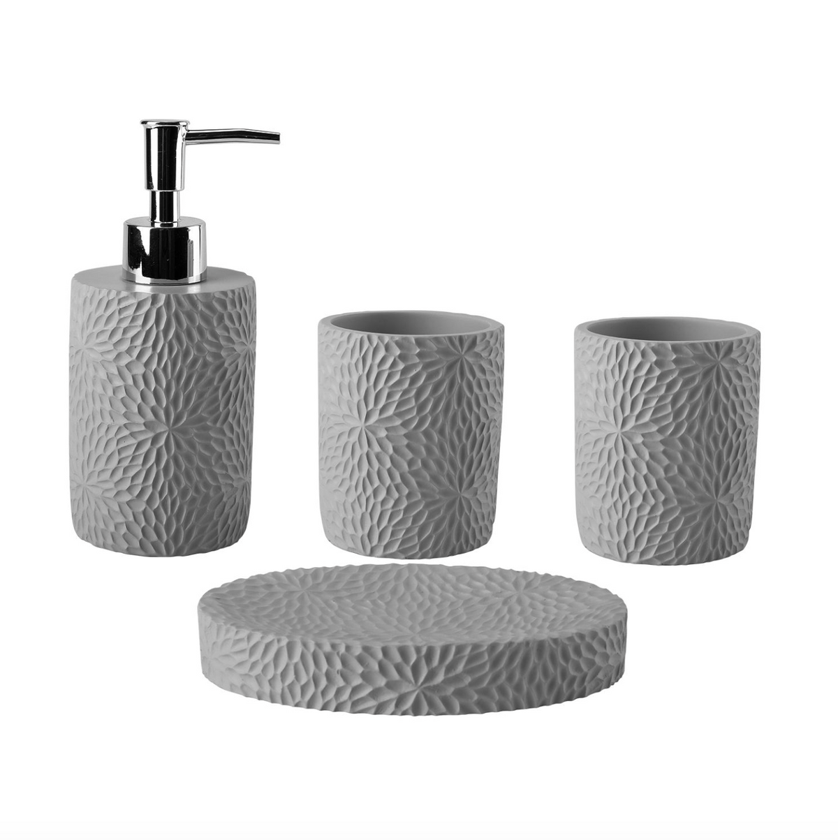 Modern 4-Piece Light Grey Garden Furniture Set